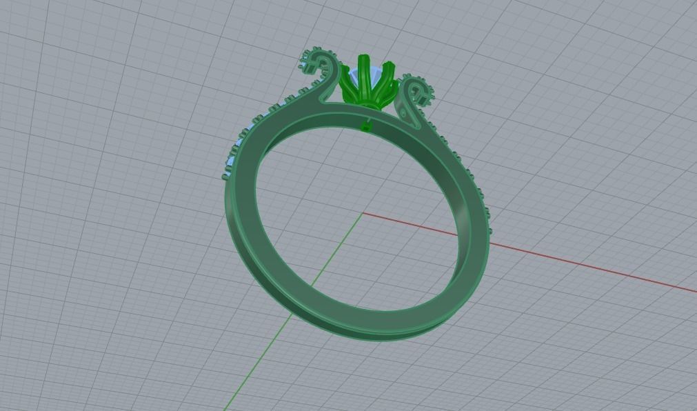 Woman Wedding Ring 0075 3D print model_28