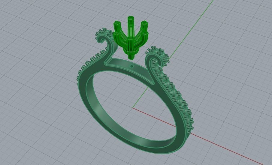 Woman Wedding Ring 0075 3D print model_30
