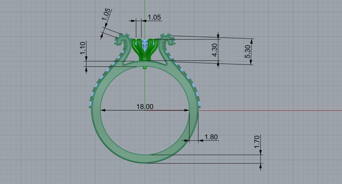 Woman Wedding Ring 0075 3D print model_33