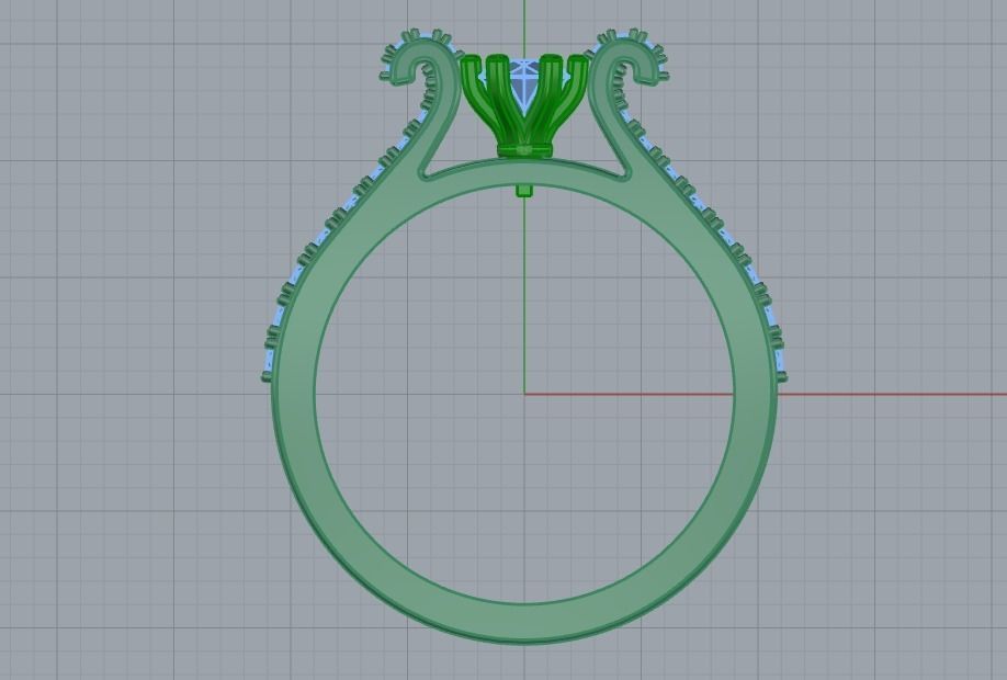 Woman Wedding Ring 0075 3D print model_25