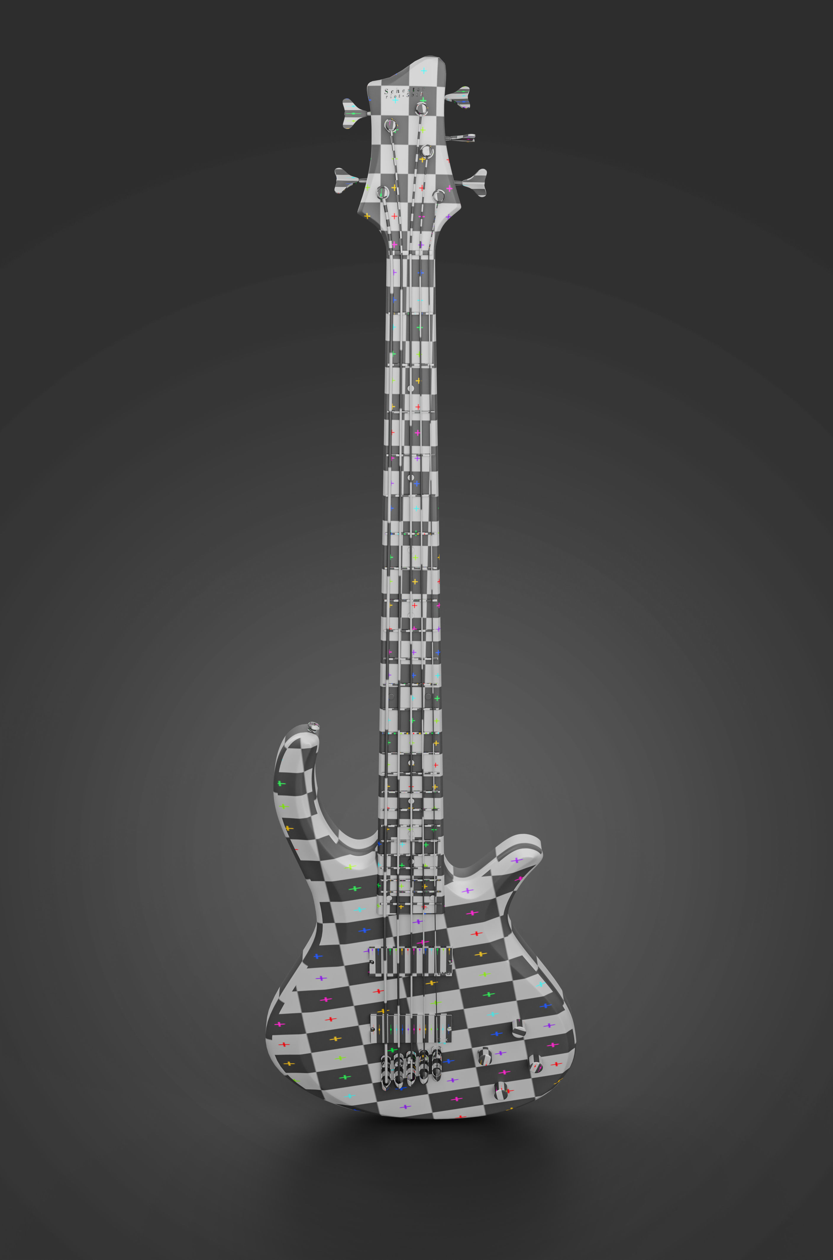 Stagg BC300LH 4-String Fusion Electric Left-Handed Bass Guitar Low-poly 3D model_3