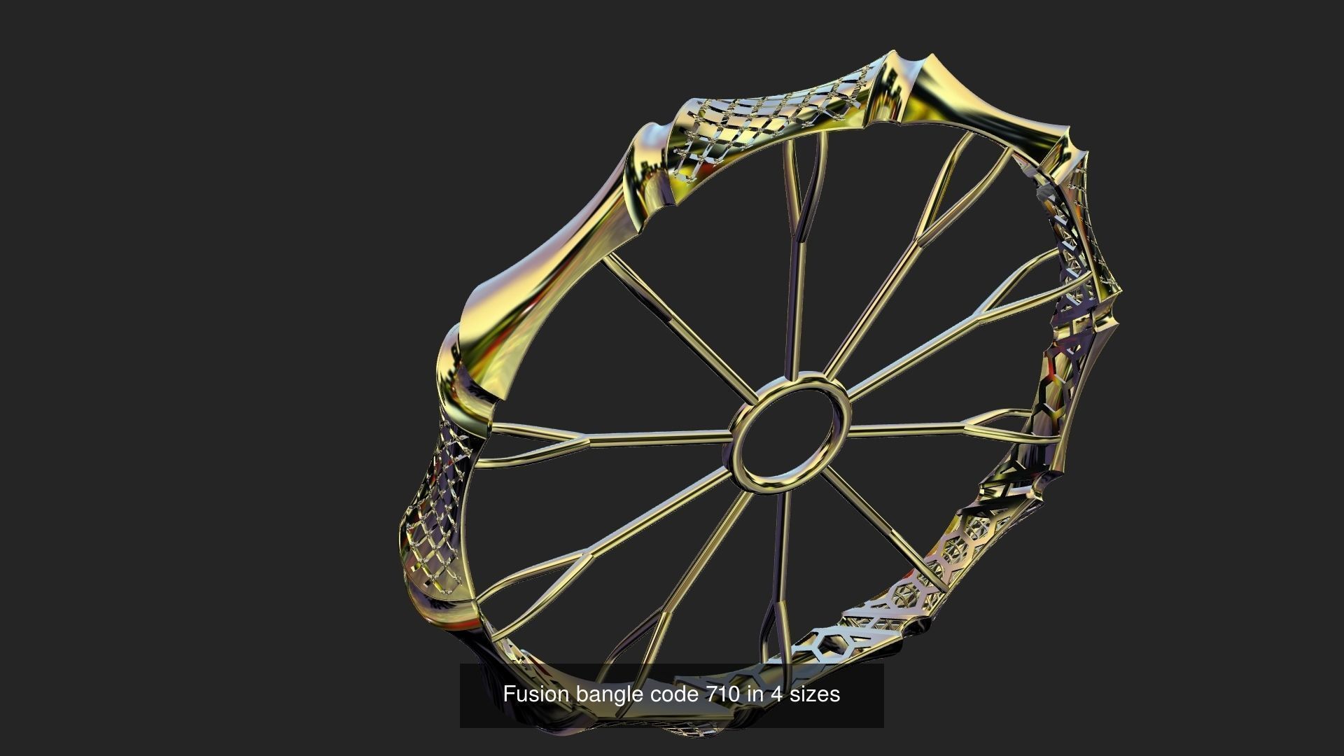 Fusion bracelet code 701 to code 710 in 4 sizes 3D Model Collection_6