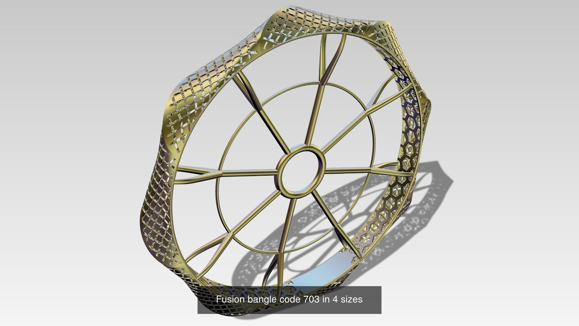 Fusion bracelet code 701 to code 710 in 4 sizes 3D Model Collection_3
