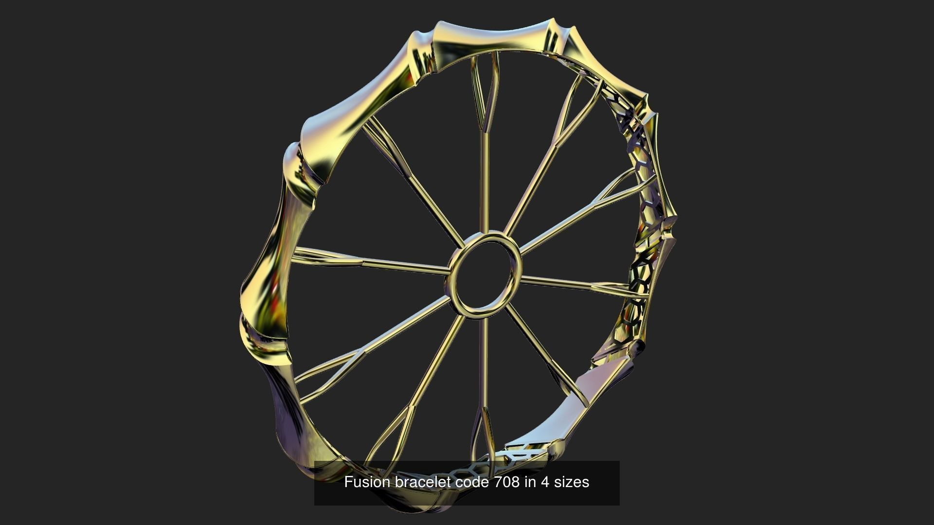 Fusion bracelet code 701 to code 710 in 4 sizes 3D Model Collection_2