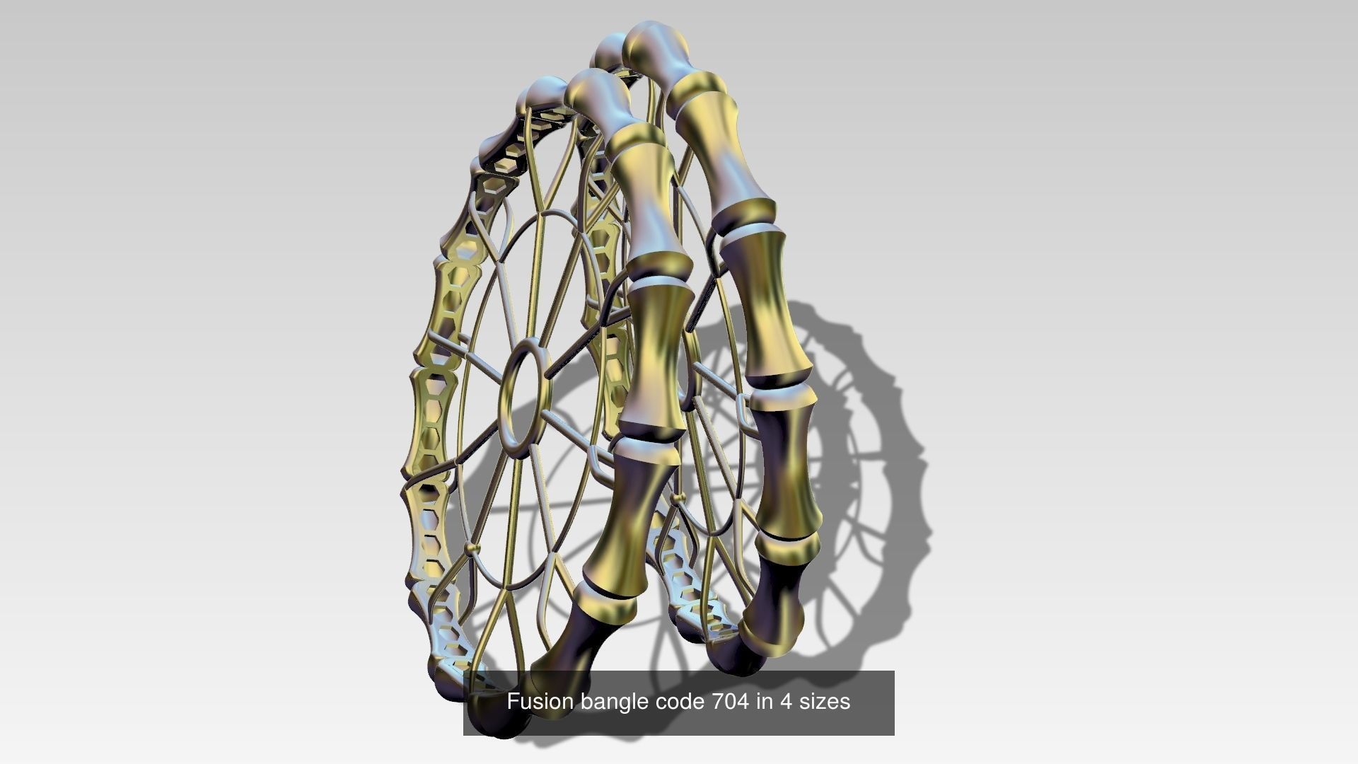Fusion bracelet code 701 to code 710 in 4 sizes 3D Model Collection_7