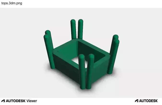 Tops Earring with Emerald Cut stone