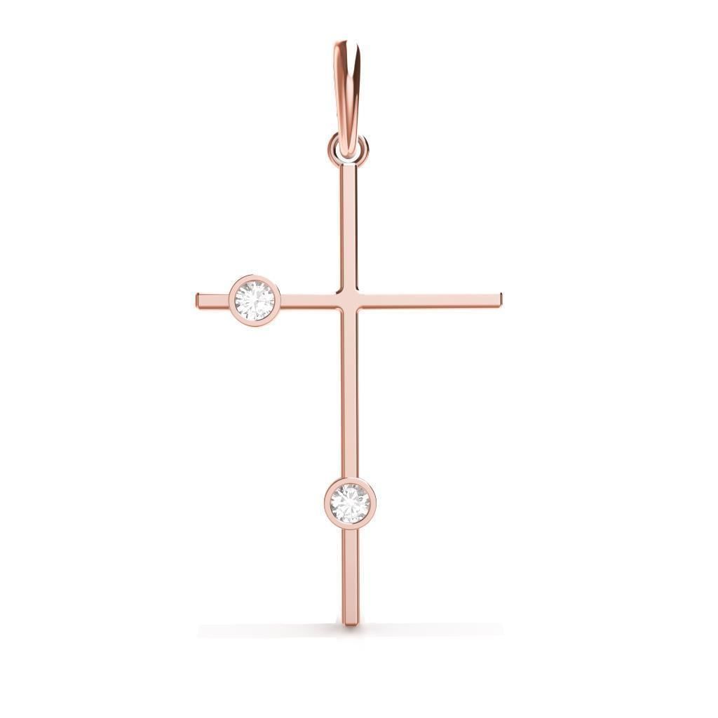 ZIRCONIA CROSS PENDANT 3D print model_4