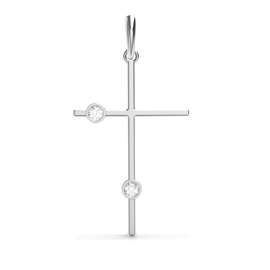 ZIRCONIA CROSS PENDANT 3D print model_2