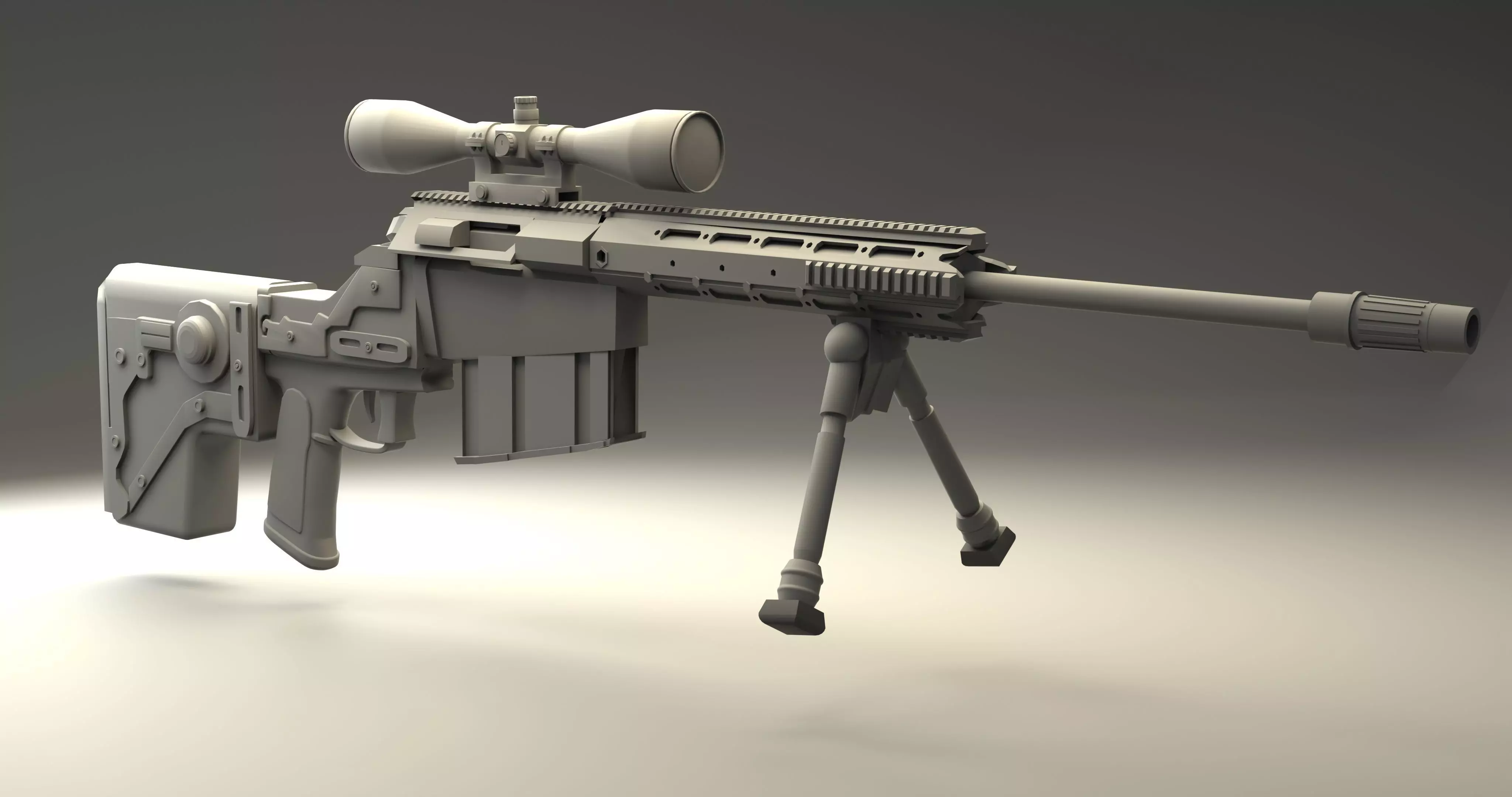 Gun 3D Lowpoly Model 3D model_0
