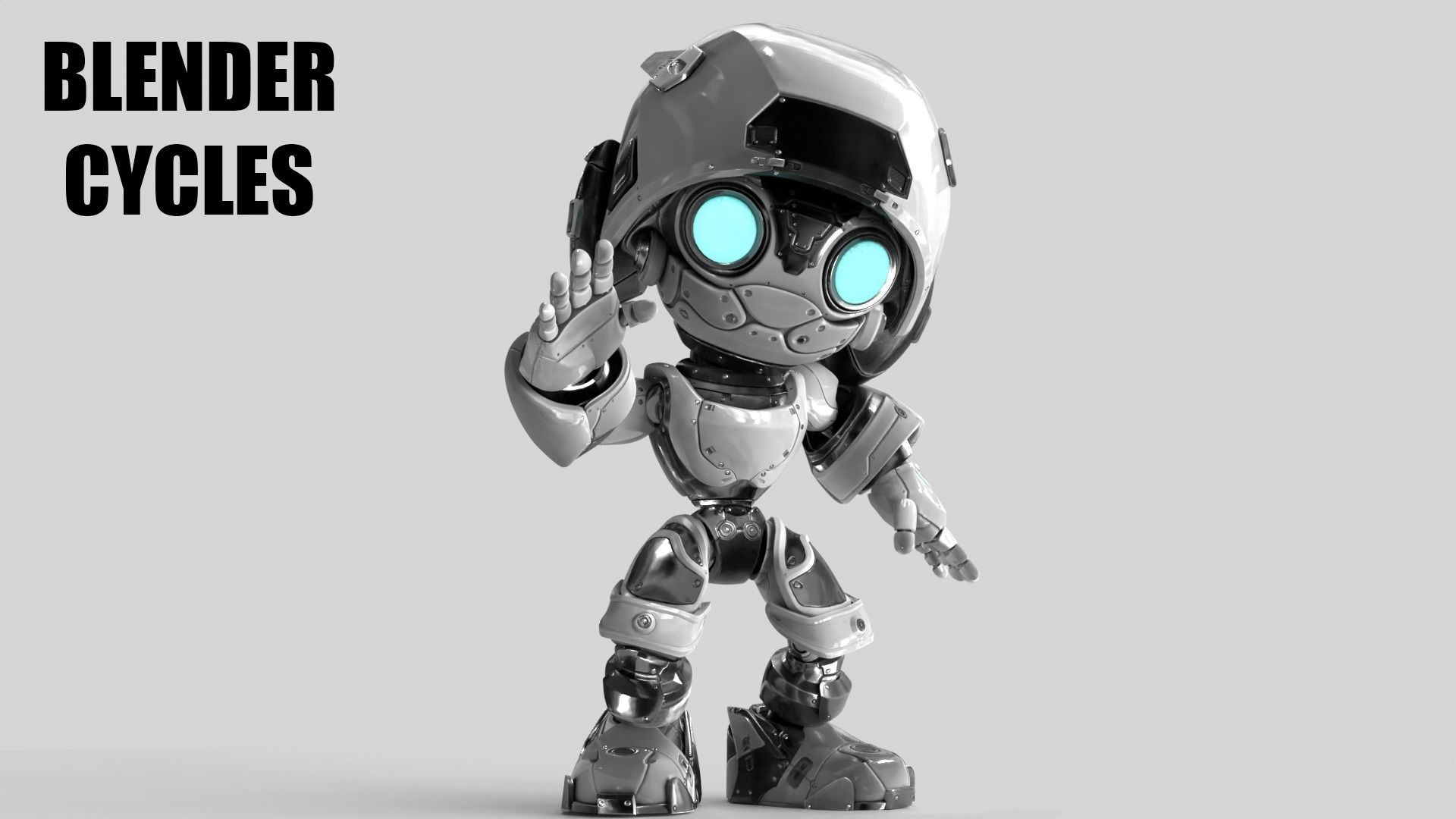 Droid RIGGED Low-poly 3D model_17