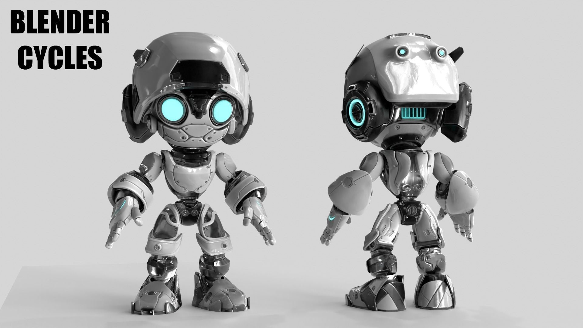 Droid RIGGED Low-poly 3D model_18