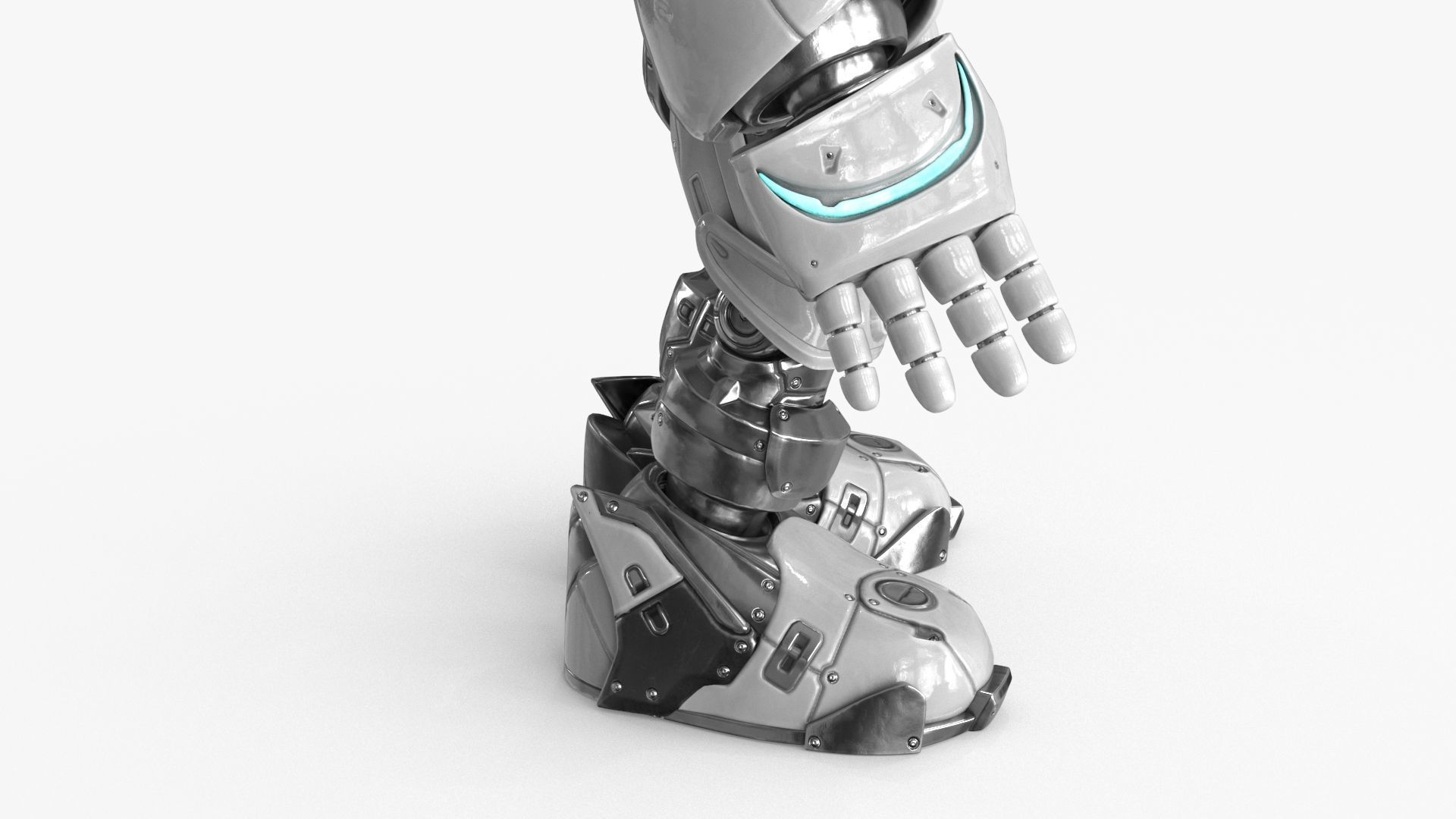 Droid RIGGED Low-poly 3D model_16