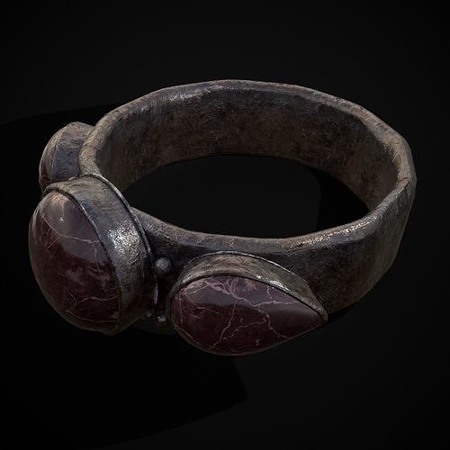 Purple Granite Iron Ring Low-poly 3D model