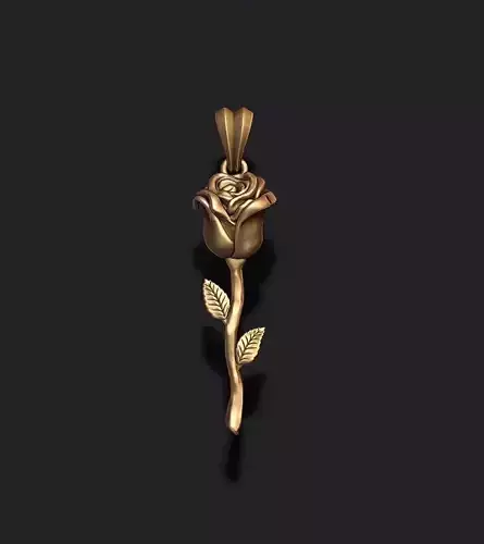 rose pendant basrelief 3D print model