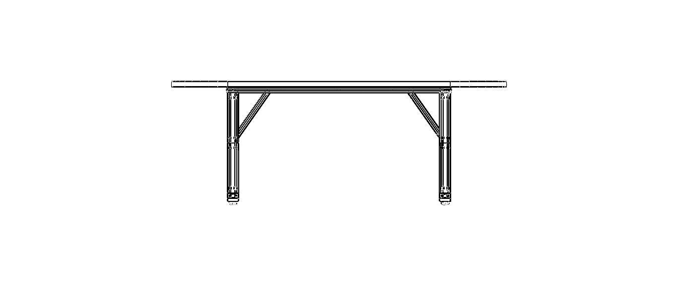 Aluminum X-Frame Table 3D model_14