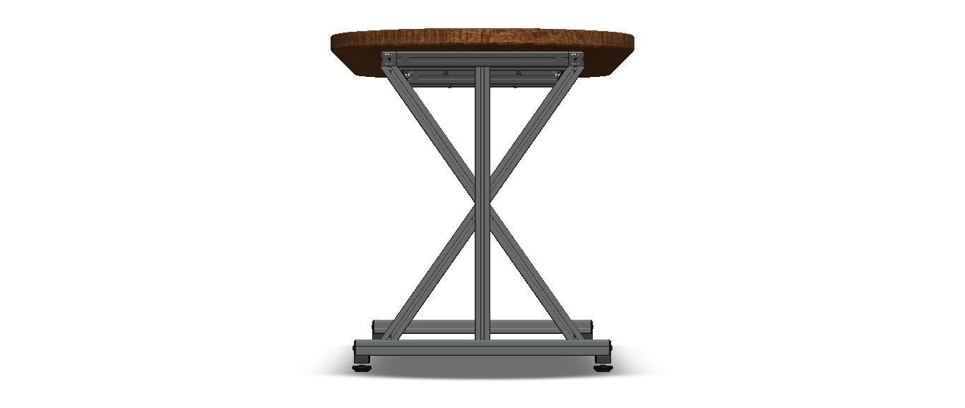 Aluminum X-Frame Table 3D model_29