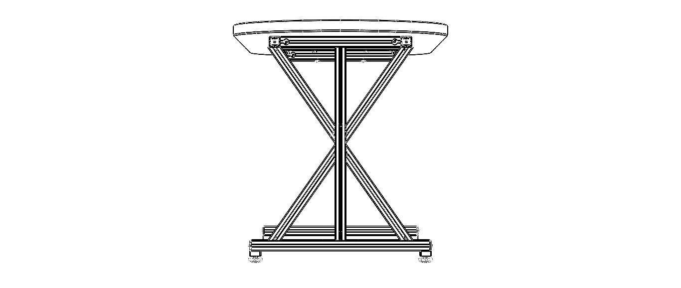 Aluminum X-Frame Table 3D model_26