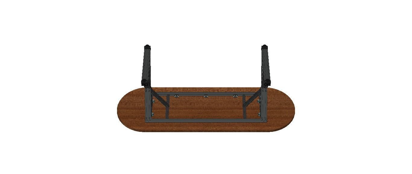 Aluminum X-Frame Table 3D model_45