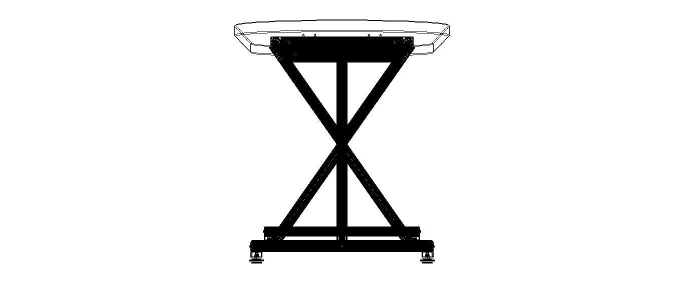 Aluminum X-Frame Table 3D model_28