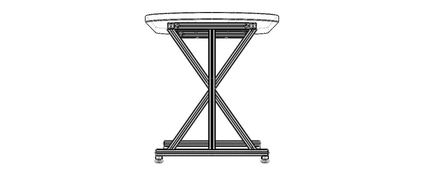 Aluminum X-Frame Table 3D model_27