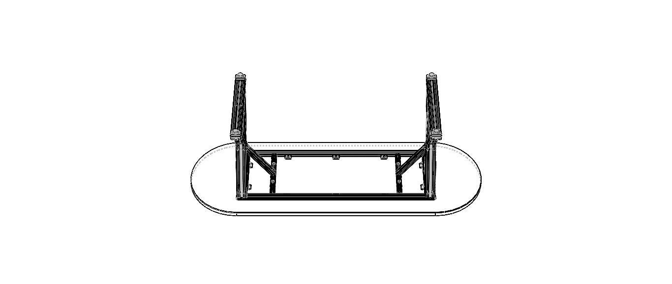 Aluminum X-Frame Table 3D model_43