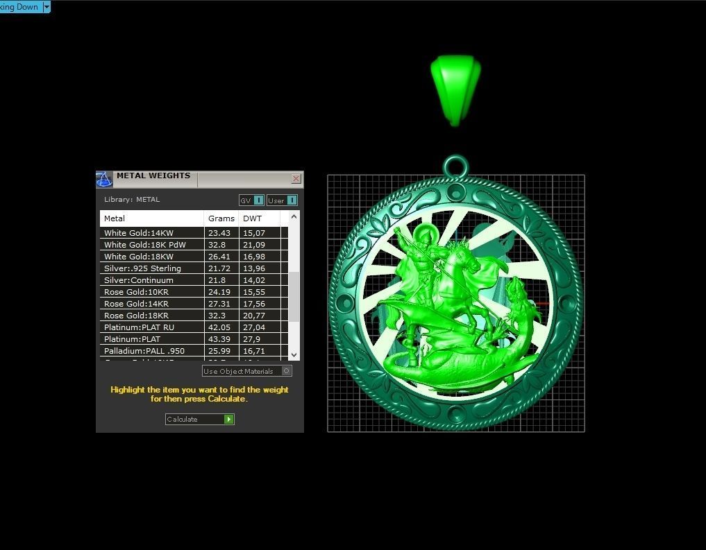 St George the Victorious Medal Protection  Charm Pendant 867 3D print model_7