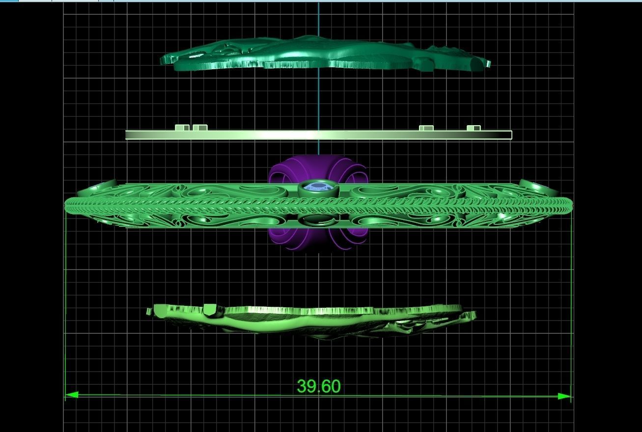 St George the Victorious Medal Protection  Charm Pendant 867 3D print model_9