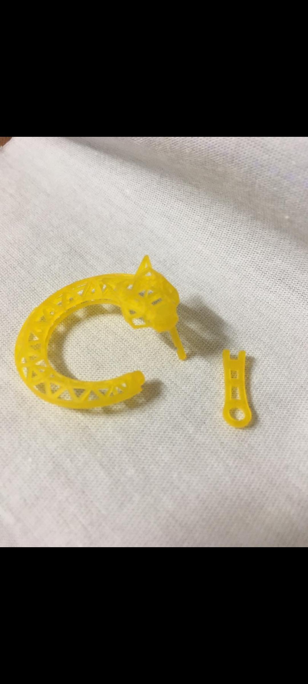 Leopard earrings 3D print model_9