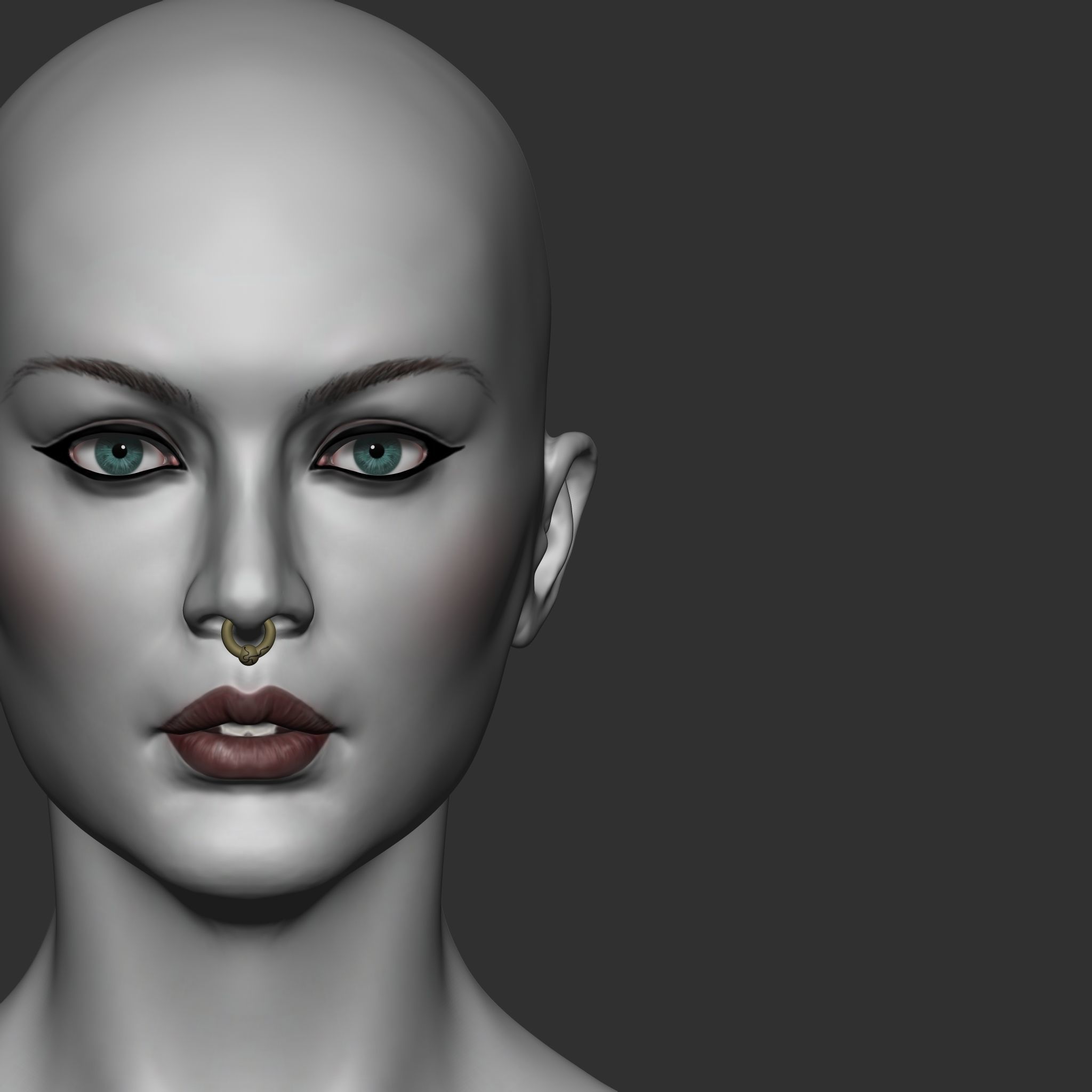 Highpoly Female  Basemesh Sculpted in Zbrush 3D model_11