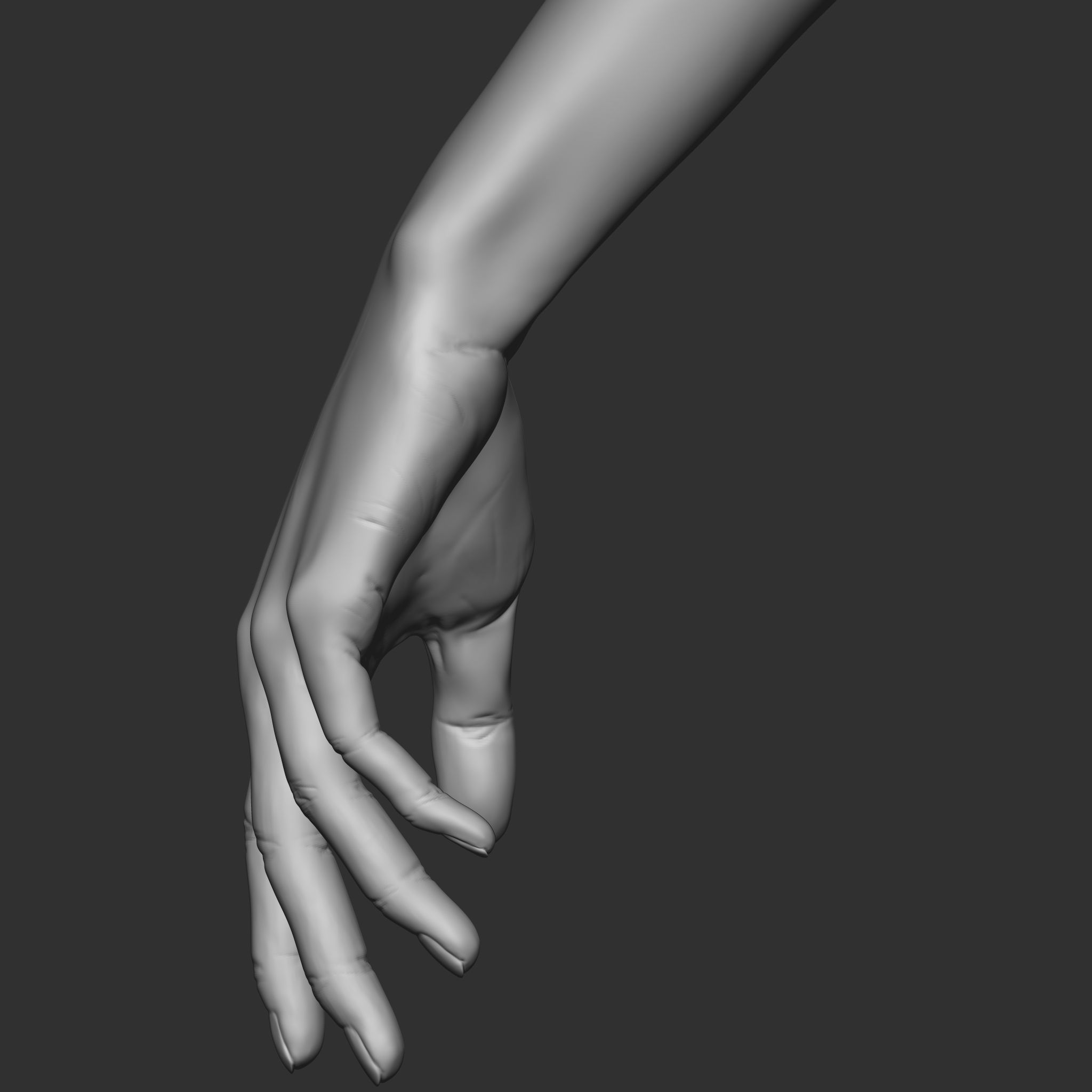 Highpoly Female  Basemesh Sculpted in Zbrush 3D model_13