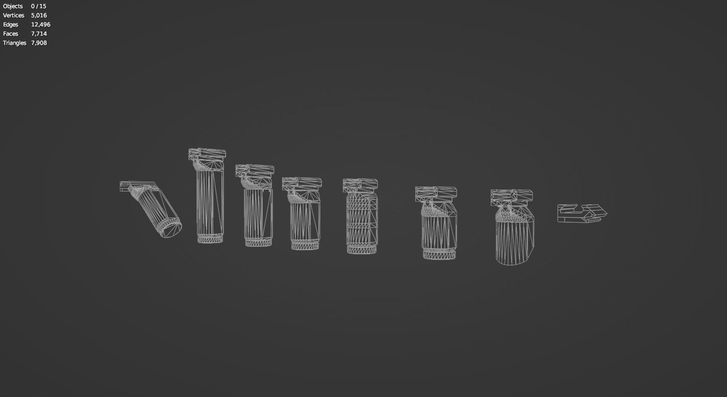 Zenit Foregrips Pack Low-poly 3D model_6