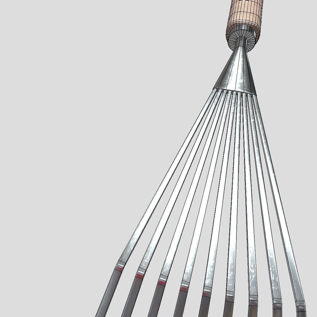 Rake 2 Low-poly 3D model_14