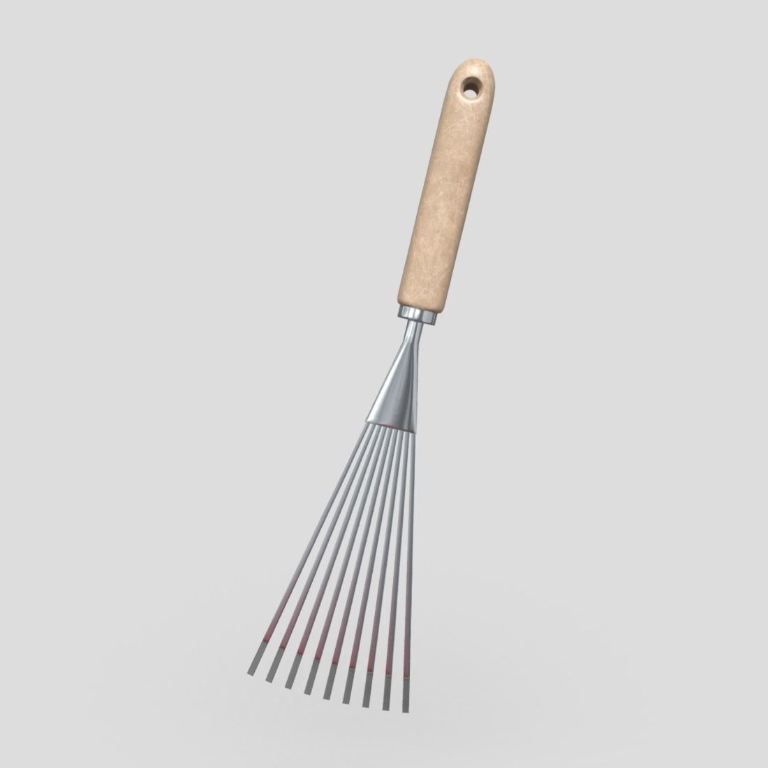 Rake 2 Low-poly 3D model_3