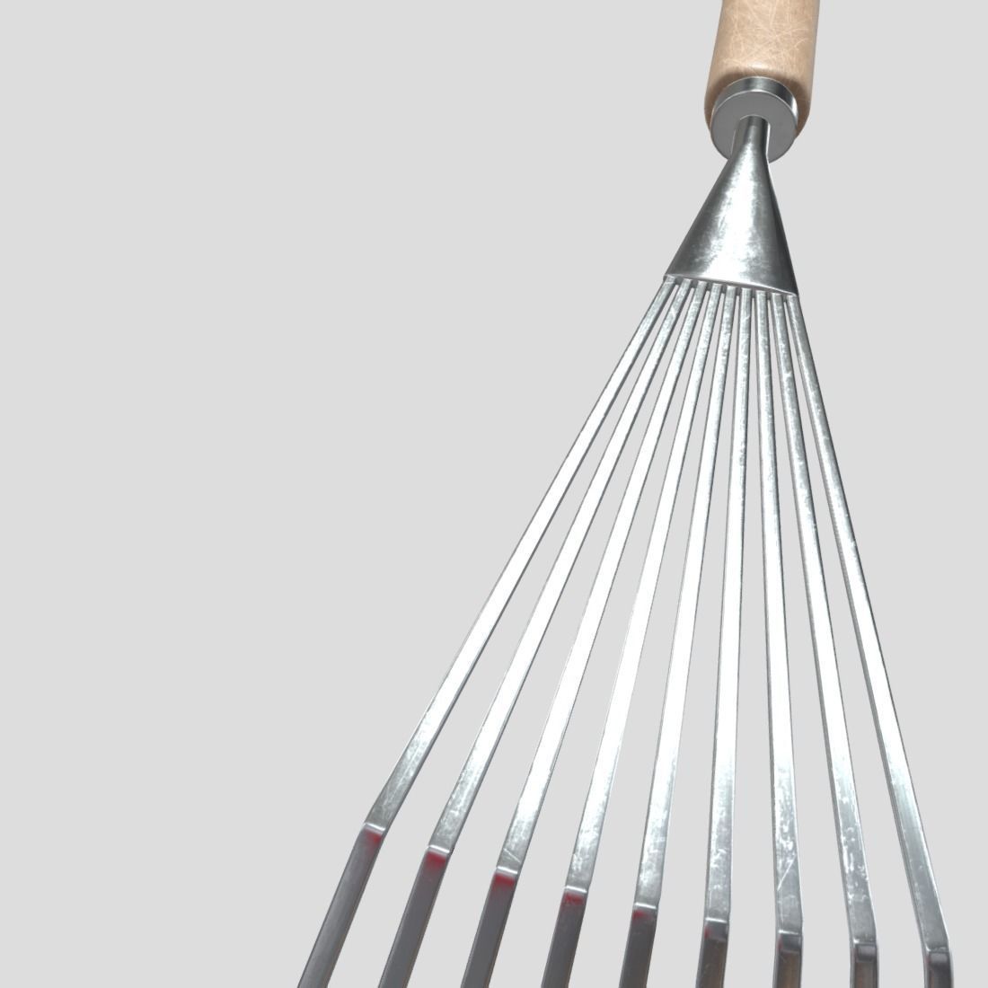 Rake 2 Low-poly 3D model_13