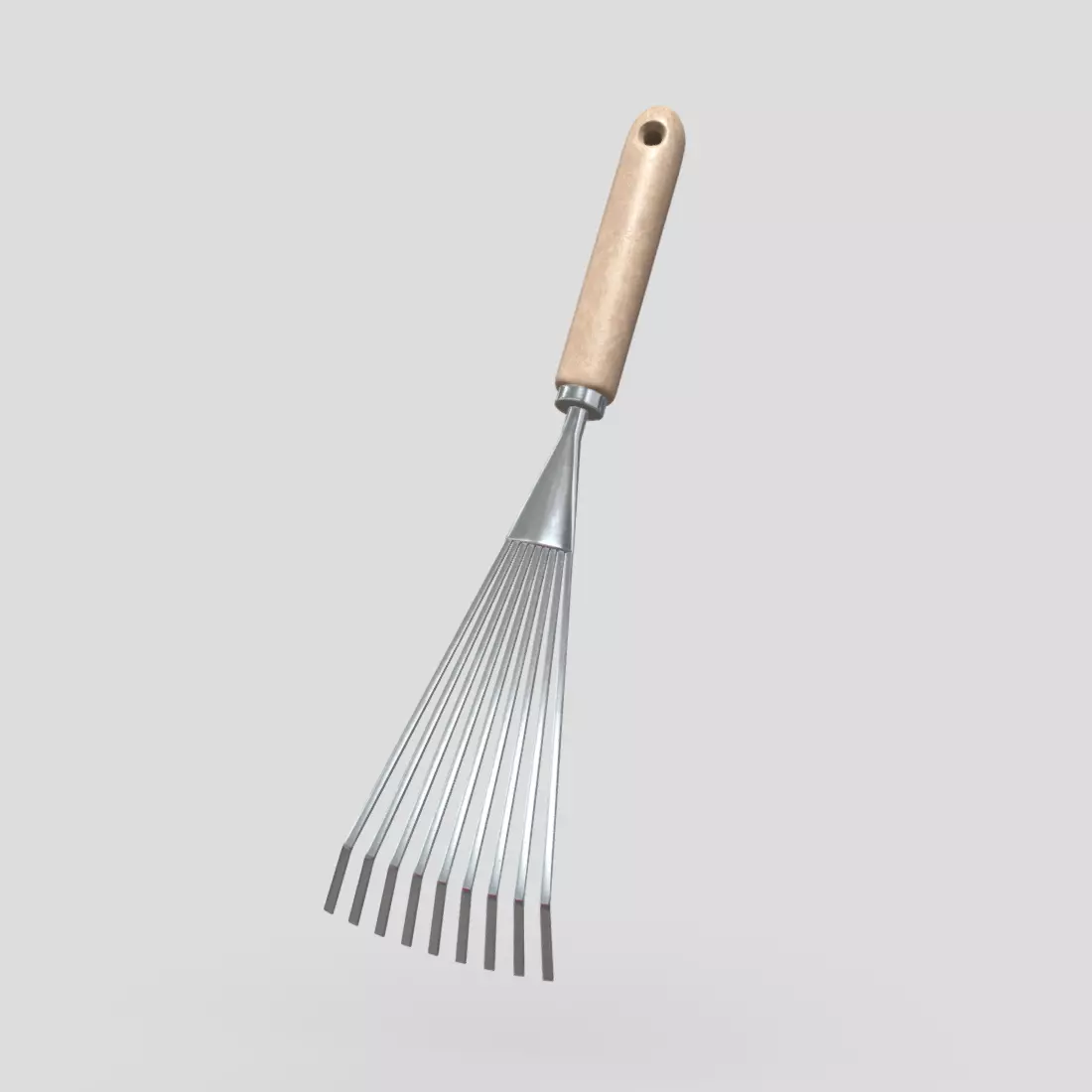 Rake 2 Low-poly 3D model_0