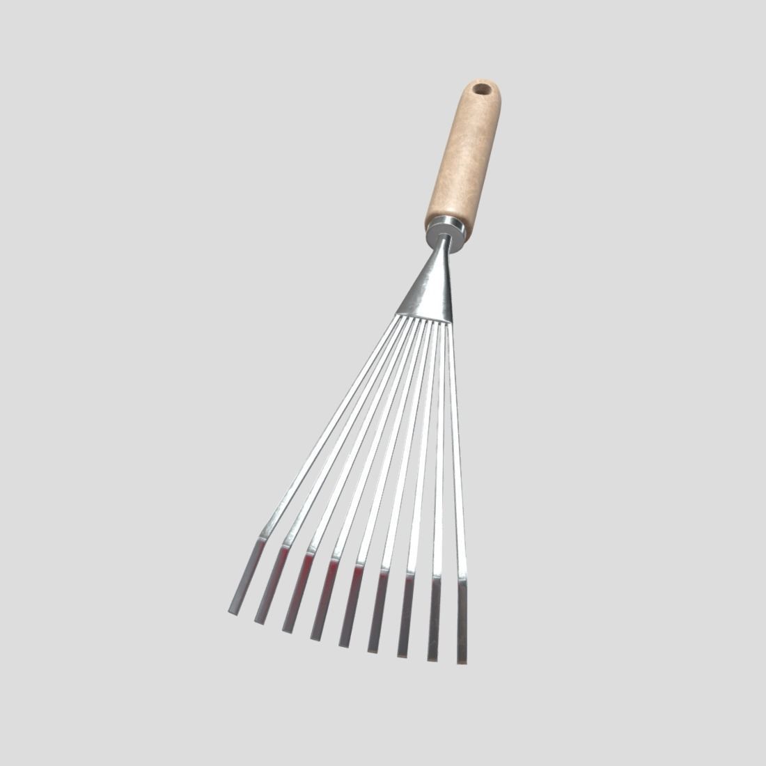 Rake 2 Low-poly 3D model_11