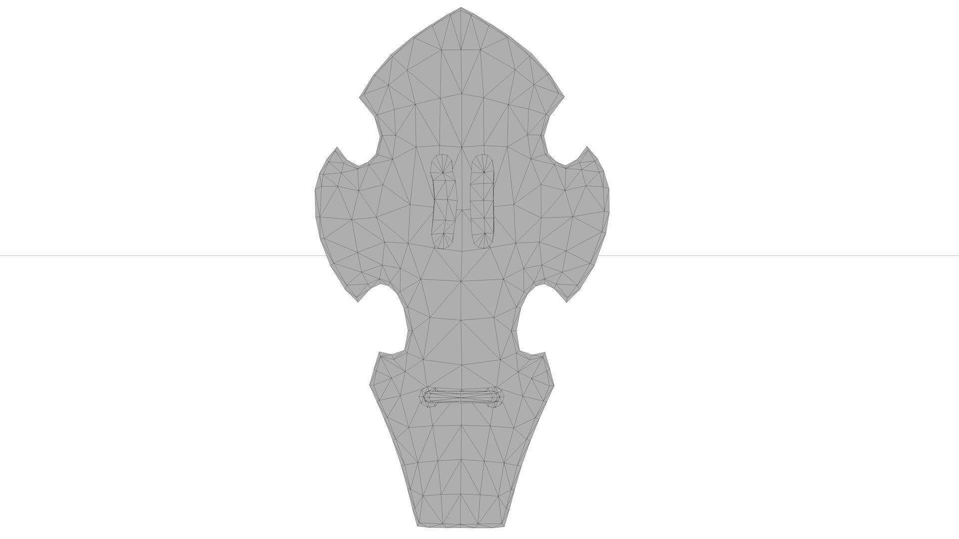 shield set 3 man holding and sword Low-poly 3D model Low-poly 3D model_23