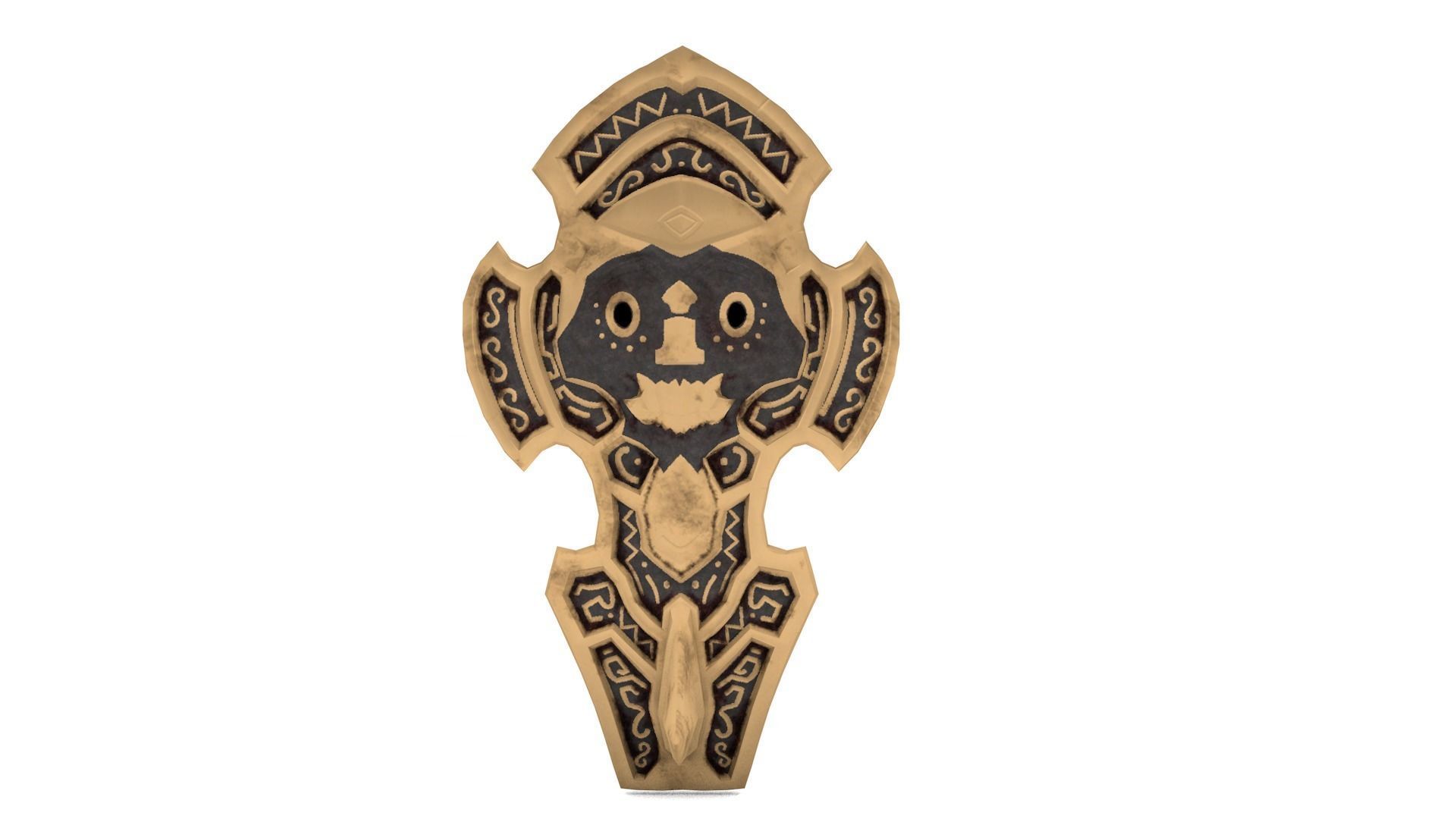 shield set 3 man holding and sword Low-poly 3D model Low-poly 3D model_22