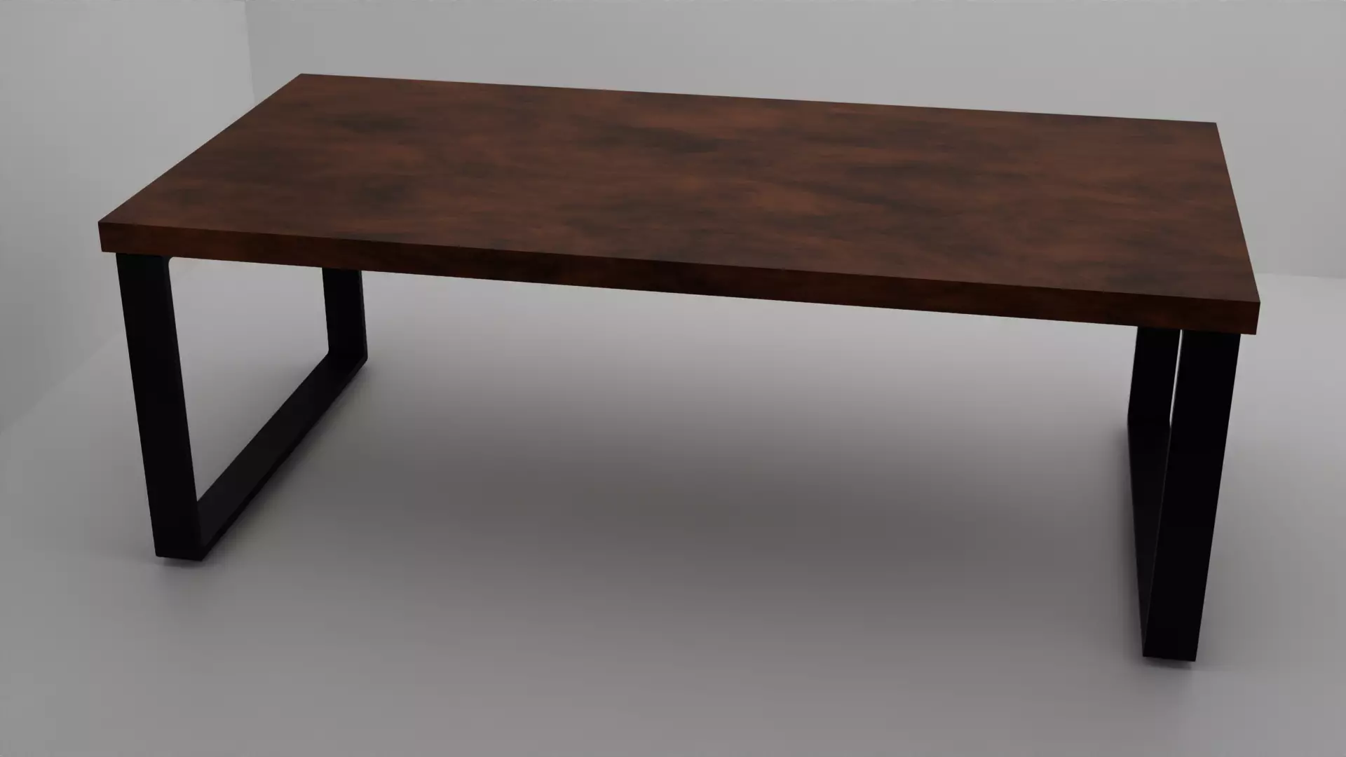 Modern Desk 01 Low-poly 3D model_0