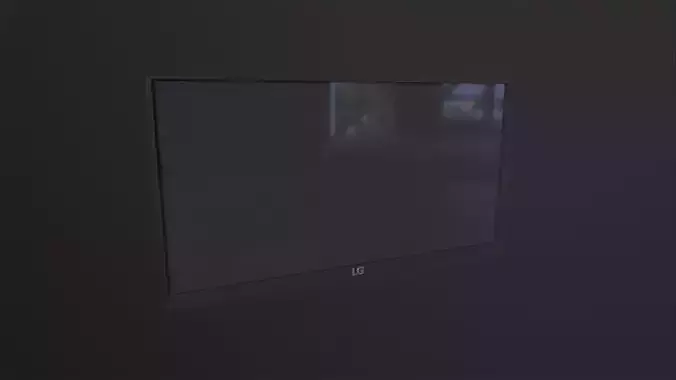 Flat Screen Wall TV 3D Model