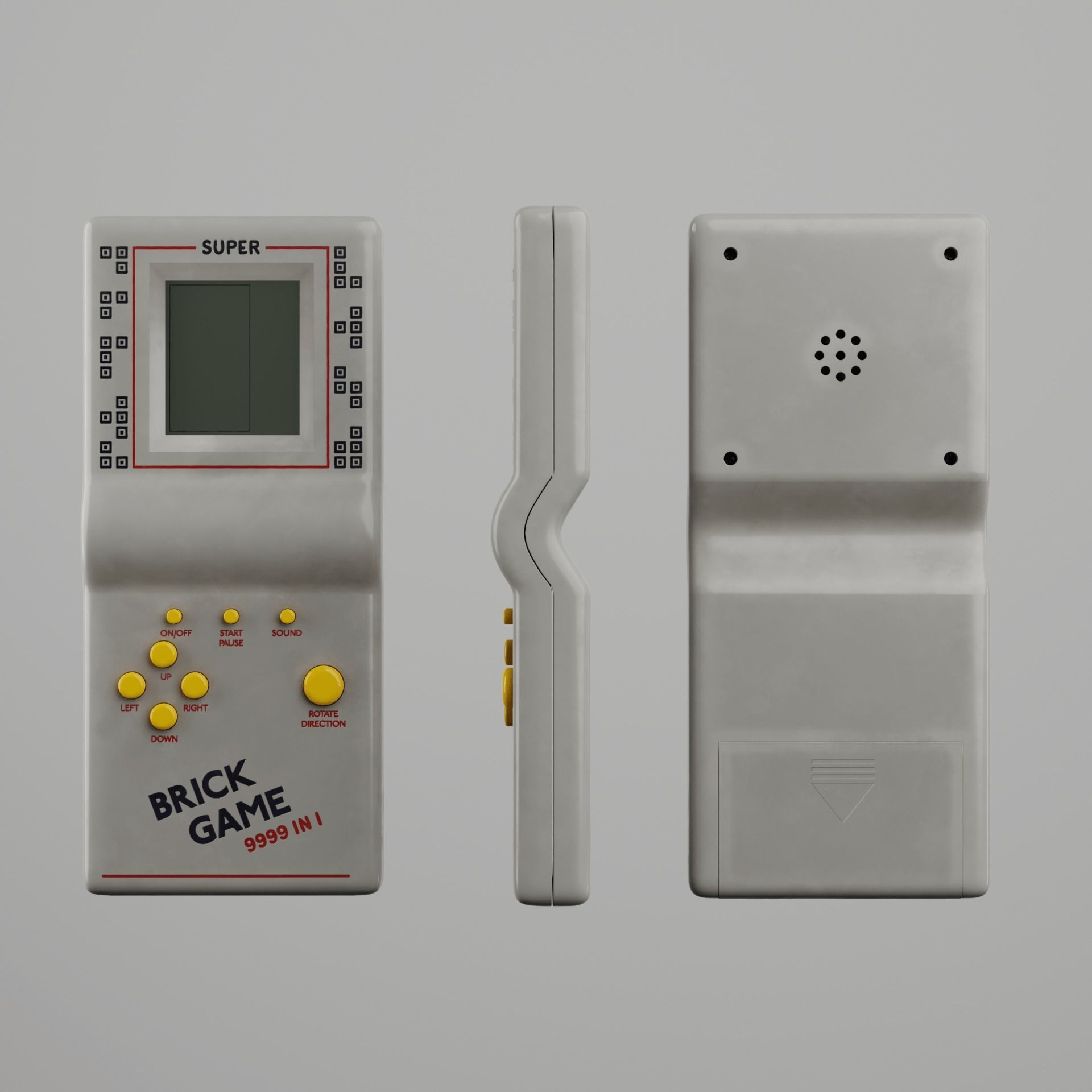 BRICK GAME HANDHELD REALISTIC Low-poly 3D model_8