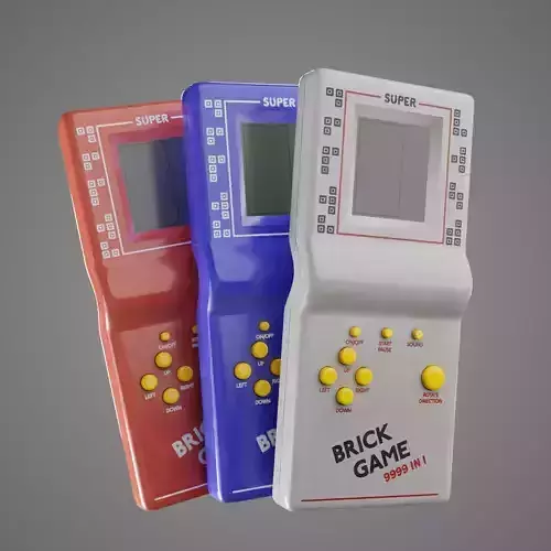 BRICK GAME HANDHELD REALISTIC Low-poly 3D model
