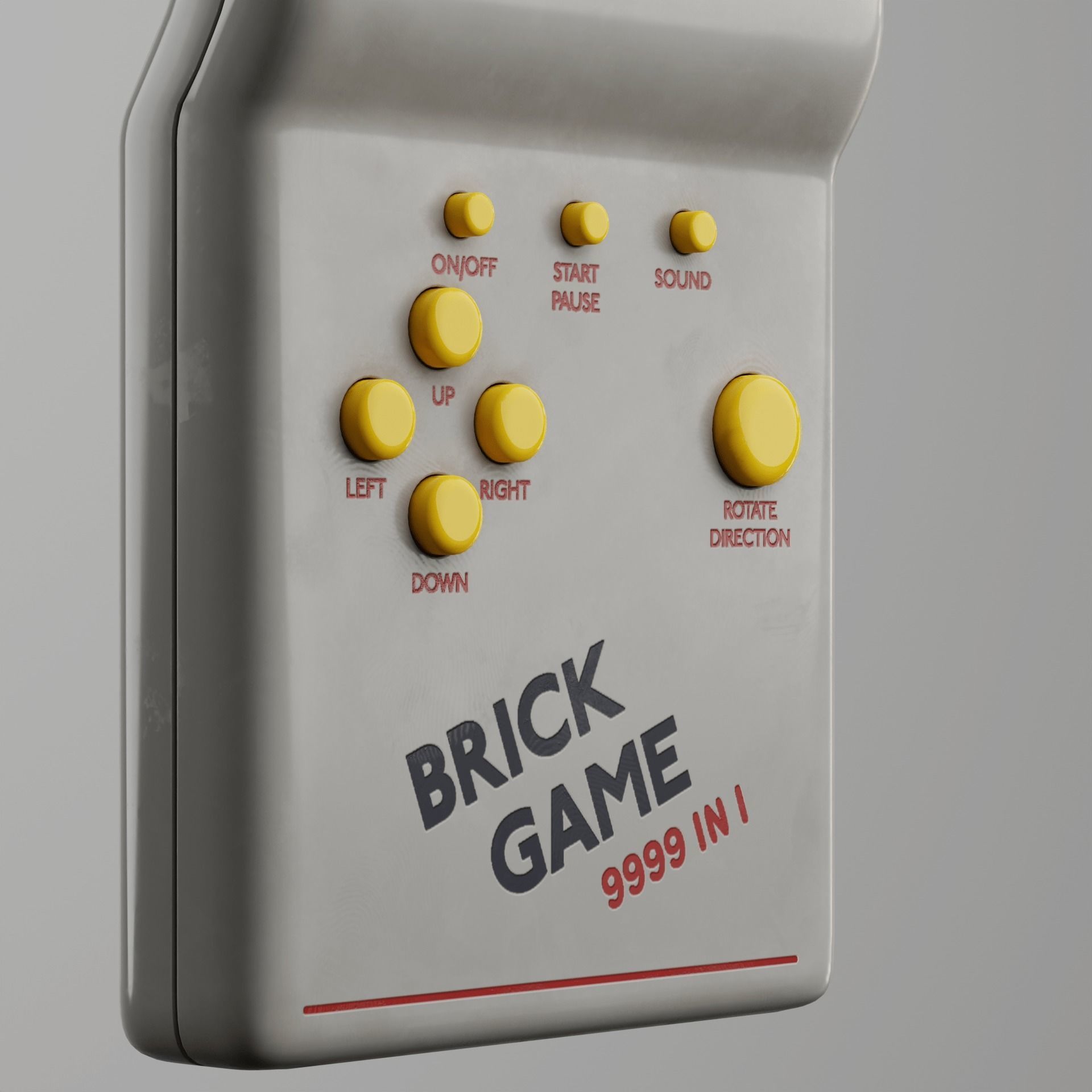 BRICK GAME HANDHELD REALISTIC Low-poly 3D model_4