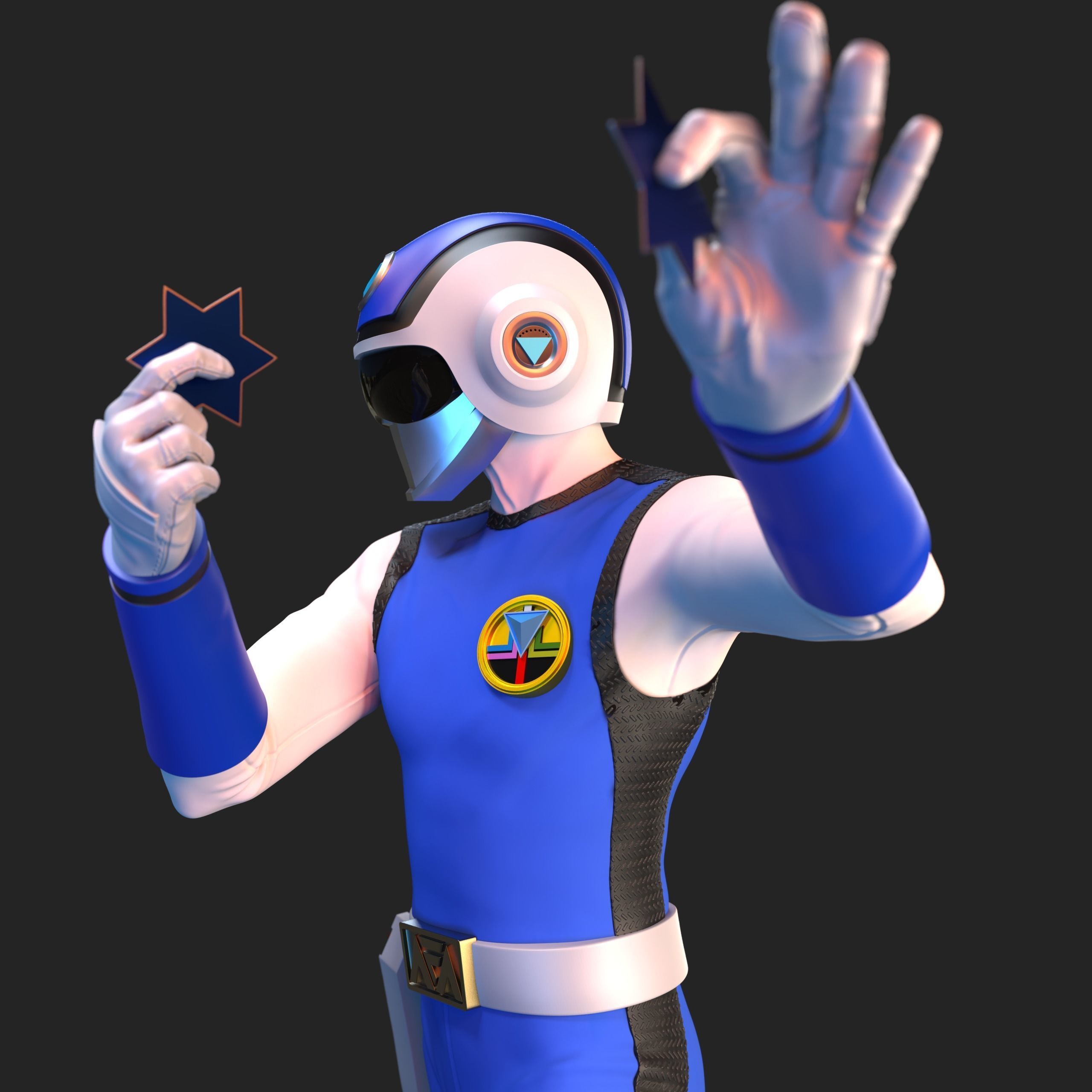 Chounshinsei Flashman - Blue Flash 3D model 3D printable | CGTrader