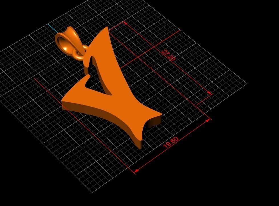 Pendant V-v1 3D print model_6