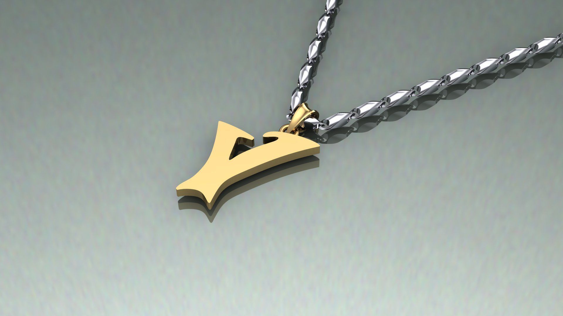 Pendant V-v1 3D print model_1