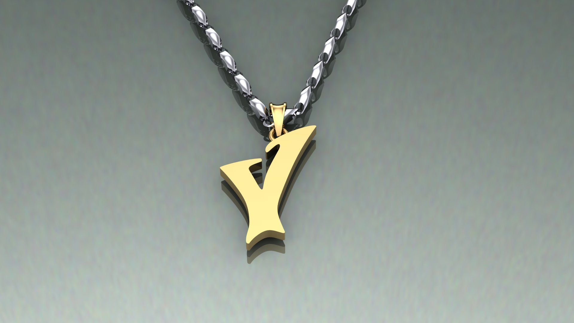 Pendant V-v1 3D print model_2