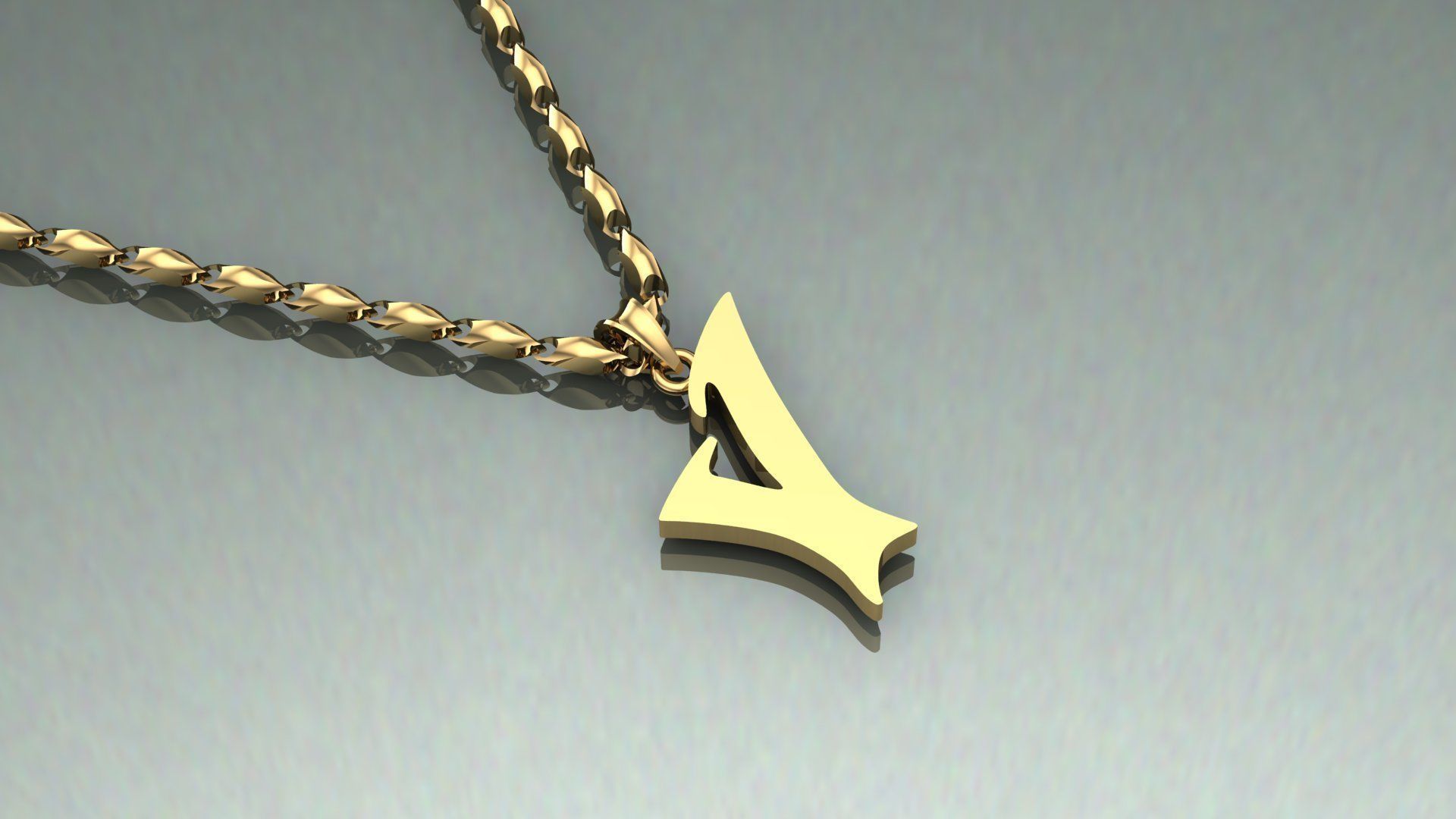 Pendant V-v1 3D print model_3