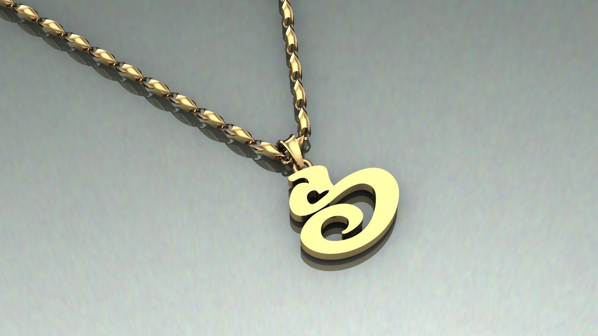 Pendant S-s1 3D print model_3