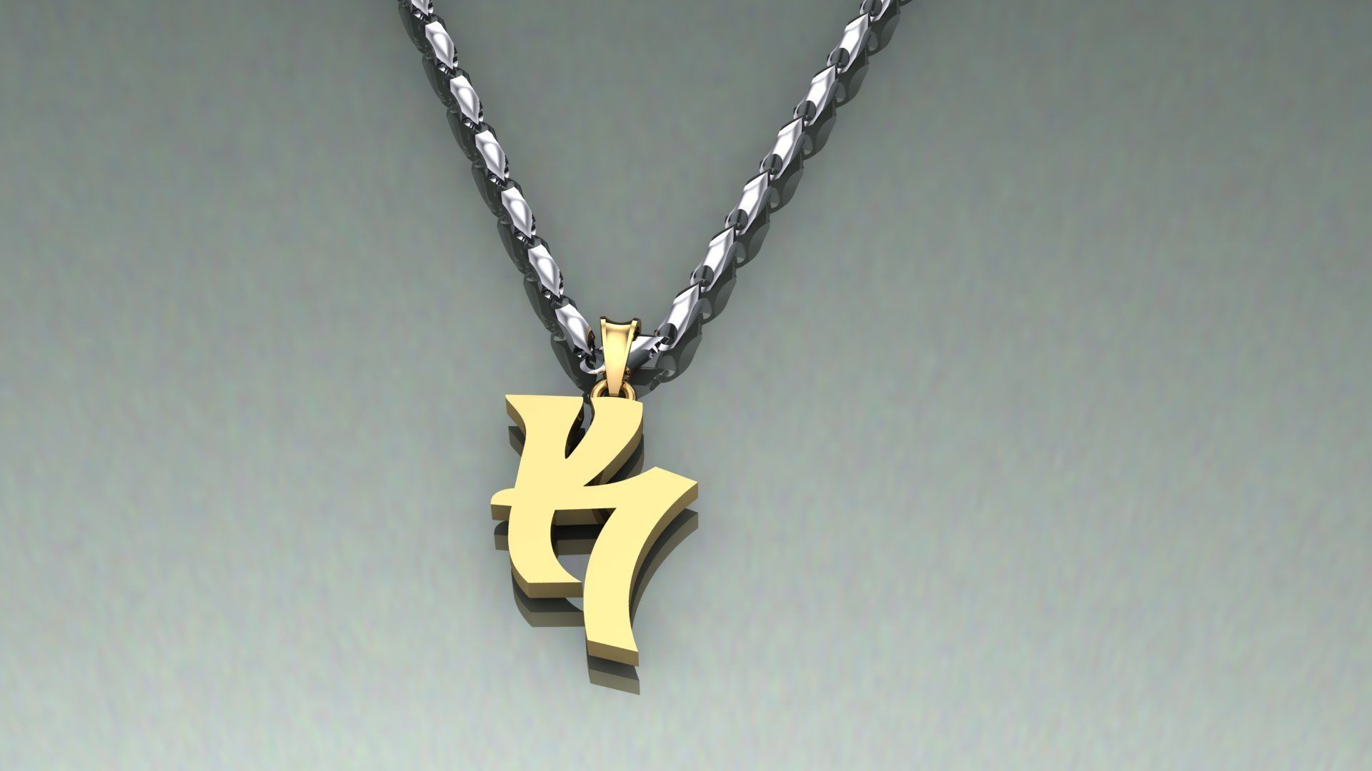 Pendant K-k1 3D print model_2